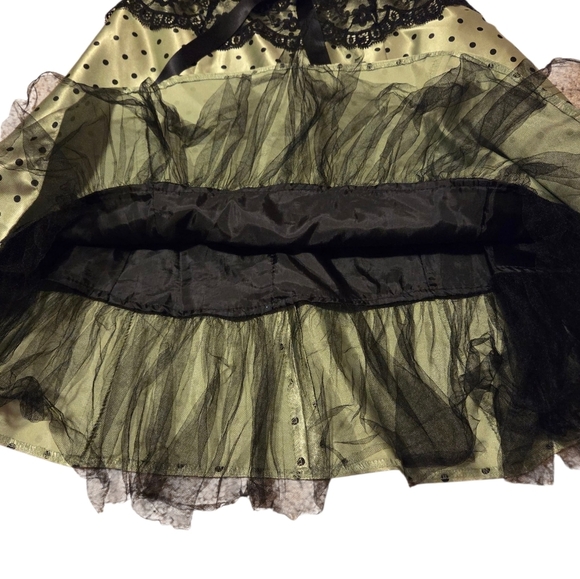 Jessica McClintock Gunne Sax Y2k 80s 90s Ballerina Strapless Prom Polka Dot Sz 7 - Picture 6 of 10